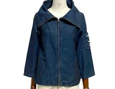 RRL Denim Zip up Work Jacket Size 2 Indigo Authentic Women New Unused from Japan