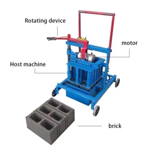 Rotation Type Brick Making Machinery Brick Block Moulding Machine 110V By Sea - Picture 1 of 8