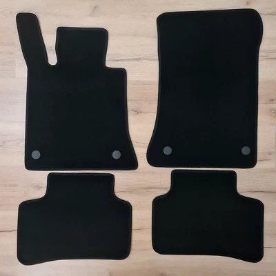 Car floor mats velour for Mercedes Benz GLK 2008 2015 carpet black All Weather - Image 1 of 4