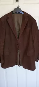 Dockers Corduroy Sport Coat Blazer Jacket Men 42 L Brown 2-Btn Lined - Picture 1 of 6