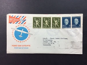 BroadviewStamps Netherlands FDC. KLM Airlines air mail to Caracas, Venezuela - Picture 1 of 2