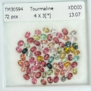 13.07 CTS_MIND BLOWING 4 X 3 100% NATURAL UNHEATED RAINBOW MULTI TOURMALINE LOT - Picture 1 of 2
