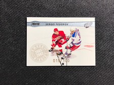 2001-02 TOPPS STADIUM CLUB SERGEI FEDOROV AWARD WINNERS SILVER #ed 18/100 HOF