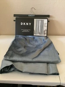 Pannelli tascabili DKNY blu moderni annodati foderati in velluto 2 aste 50 x 96 - Foto 1 di 2