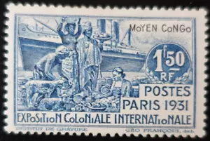 Francia Colonia Congo Francés Nº 112 Sello Nuevo MH - Imagen 1 de 2