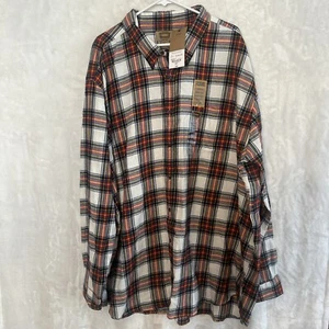 Big & Tall Men - Size 4XLT - The Foundry - Warm Flannel - Cream Multi Plaid - Picture 1 of 5