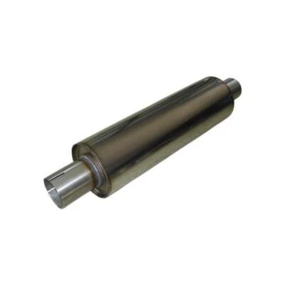 Uni-Schalldämpfer rund 88,9mm FOX Edelstahl 125mm L=250mm Stutzen UNI-39025088s - Bild 1 von 2