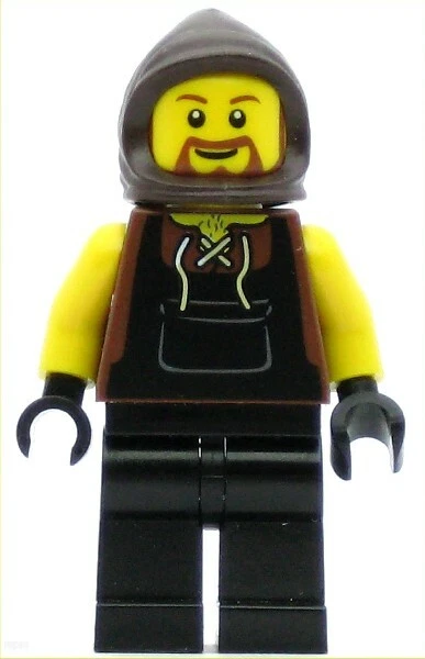 LEGO замок минифигурка королевства кузнец с коричневой бородой (подлинный) - Изображение 1 из 1