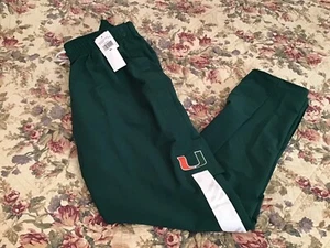 NWT~ADIDAS MIAMI HURRICANES Basketball Team Issued Break Away Game Pants ~ XL - Picture 1 of 8