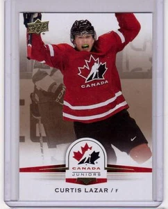 CURTIS LAZAR 14/15 Upper Deck Team Canada Juniors #90 Gold Sepia Rookie SP - Picture 1 of 1
