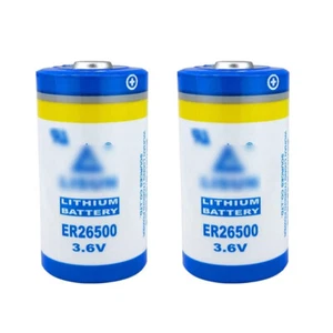 2PCS LISUN ER26500 3.6V 9000mAh Battery C Type Battery Li-SOCL2 Non-rechargeable - Picture 1 of 4