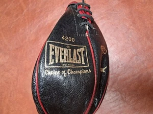 Everlast Speedbag - 4200, Black - Kangaroo leather, Made in the USA, vintage - Picture 1 of 4