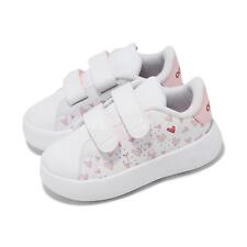 adidas Advantage Cloud White Clear Pink Toddler Infant Casual Strap Shoes ID5289
