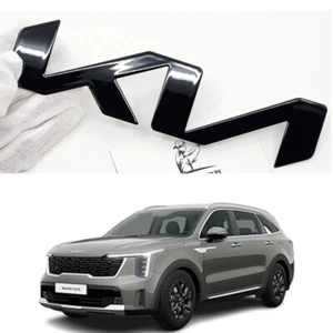 BLACK GLOSS FRONT, REAR, SORENTO LETTERING EMBLEM 3PCS FOR KIA SORENTO 2024+ - Picture 1 of 7