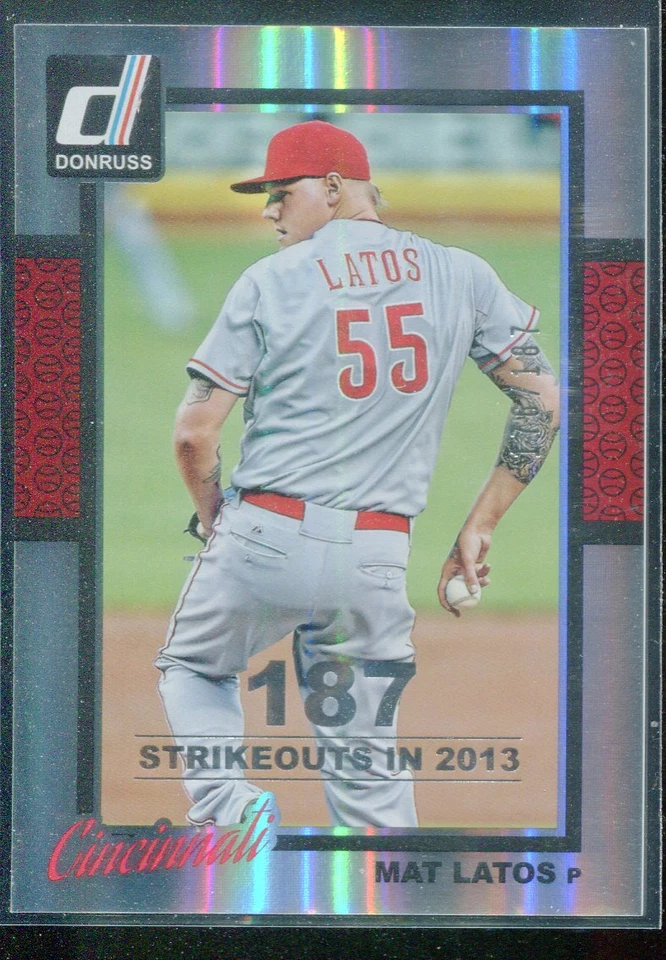 Tarjeta Mat Latos 2014 Donruss Stat Line temporada #284/187   Foto 1 de 1