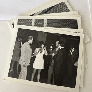 Vintage Lot 18 1970 People Gathering Event Buffet Black & White Photographs - Bild 1 von 10