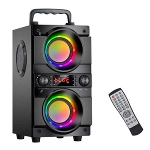 60 W (80 W Spitze) Tragbarer Bluetooth Lautsprecher mit Doppel Subwoofer Schwerer Bass, B... - Bild 1 von 8