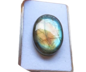 Labradorite - Labradorite Cabochon 30x21 mm 39 ct. n. U34146 - Foto 1 di 2