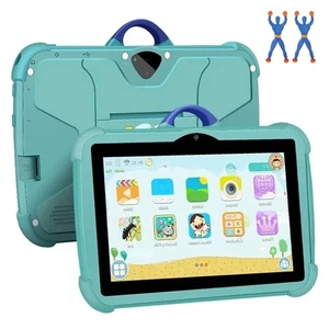 2025 Kids Tablet 7 Inch, Android, 4GB+64GB Storage, Bundle, WIFI, Free Case NEW - Picture 1 of 25