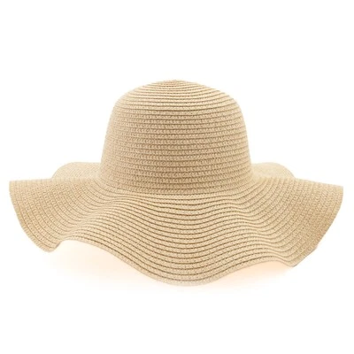 LITTLE ANGEL Stilvolle Frauen Strohhut für Sommer Strand Sonne Hut hell