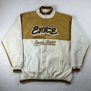 Enyce Vintage Winter Sports Retro Jacket Size XXL Cream Brown Heavyweight Y2K - Picture 1 of 9