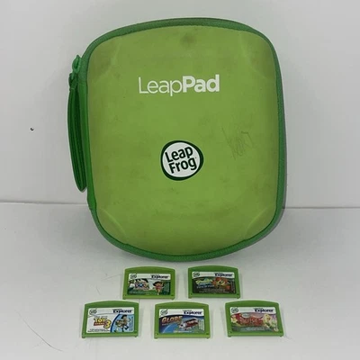 LeapFrog Leapster Explorer Leap Pad Juego de Aprendizaje Cartuchos Lote de 5 y Estuche Foto 1 de 4