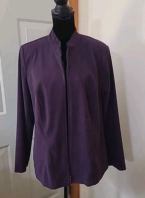 Women's Notations Jacket Deep Purple Size 1X - Image 1 of 4