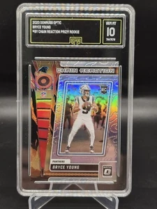 2023 Donruss Optic Chain Reaction Prizm Bryce Young GMA 10 GEM MT Rookie RC - Picture 1 of 2