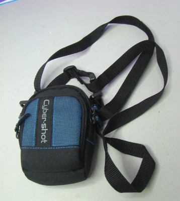 Sony Cyber-Shot Camera Bag Soft Carrying Pouch  w/Long Strap-Blue - Image 1 of 4