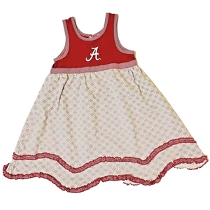 Alabama Football Embroidered Ruffle Toddler Dress Size 5/Tara Collection - Picture 1 of 6