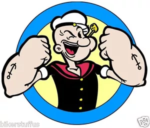 POPEYE OK HELMET STICKER HARD HAT STICKER BUMPER STICKER LAPTOP STICKER WINDOW - Picture 1 of 1