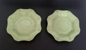 Rare item! Juliska Berry & Thread Scallop Saucer Pistachio(Green) set of 2, New - Picture 1 of 3