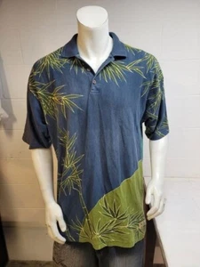 Tommy Bahama bamboo pattern polo shirt size m  / we3298 r2 - Picture 1 of 4