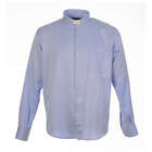 Clergy Shirt Sky Blue Jacquard Long Sleeve