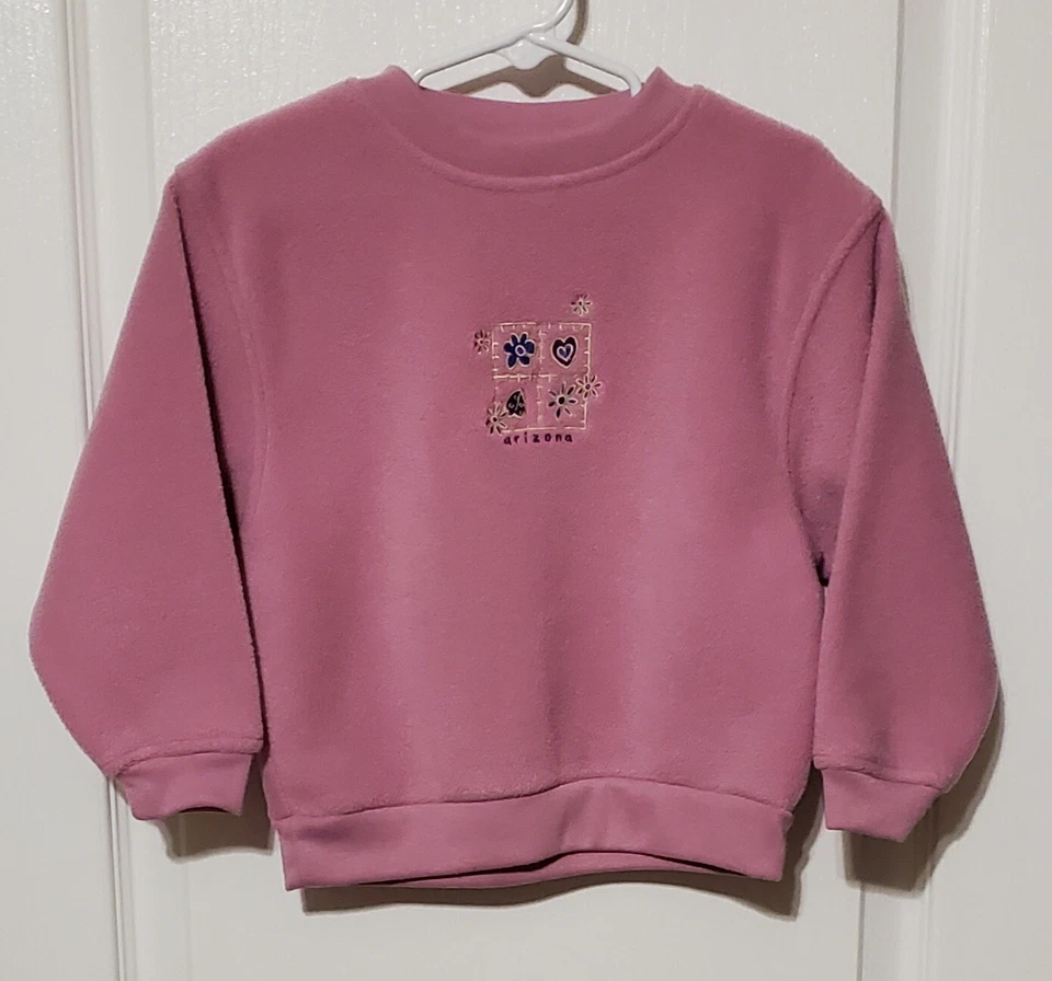 Vintage Arizona Jean Company Girls Fleece Crewneck Sweatshirt Size Small 4T-6T - Image 1 of 4