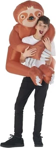 Kids Inflatable Sloth Hugger Costume Boys Girls Funny Blow Up Animal Halloween - Picture 1 of 6