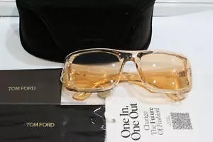 Tom Ford FT 0731/S 45E Aristotle Sunglasses Transparent Orange Pink - Picture 1 of 11