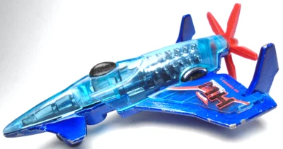 Avión fundido a presión Hot Wheels Veneno Arrow HW Studios 2010 azul 3 1/8" con rojo blanco Foto 1 de 4