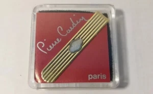FERMACRAVATTA TIE CLIP-PIERRE CARDIN-ARGENTO PLACCATO ORO-CRAVATTA-VINTAGE - Foto 1 di 12