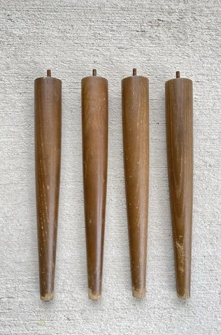 Lot Of 4 Antique Vintage Wood Table Bench Legs 13 Inch Cover