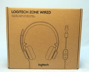 ⭐Logitech Zone Wired USB-C Headset with USB-A Adapter - Microsoft Team Certified - Picture 1 of 2