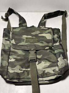 Victorias Secret Pink Green Camouflage Small Mini Backpack Book Bag Lightweight 