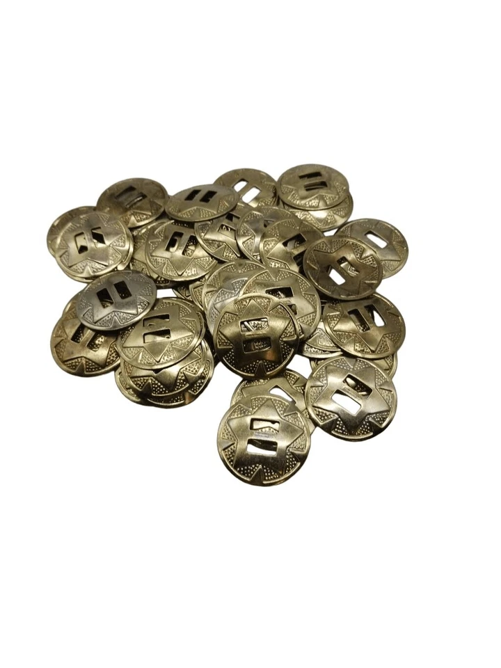 Lote de 1-1/4" de latón artesanal cinturón caballo silla de montar concho Foto 1 de 3