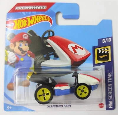 Hot Wheels Super Mario Mariokart Standard Kart Short Card Bubble Not Perfect - Image 1 of 2