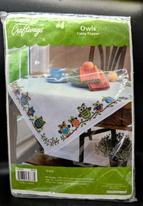 Craftways Table Topper Owls 19-605 NIP 35"x35" - Picture 1 of 6