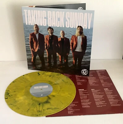 TAKING BACK SUNDAY 152 Lp YELLOW / BLACK MIX COLOR Vinyl Record w/ lyrics insert - Image 1 of 2
