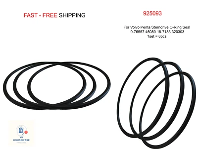 925093 FOR Volvo Penta Sterndrive O-Ring Seal 9-76557 45080 18-7183 320303 x6pcs - Image 1 of 4