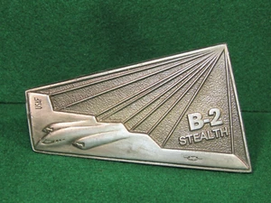 Fibbia cintura bombardiere stealth B-2 vintage 1988 USAF aereo jet made in USA - Foto 1 di 5