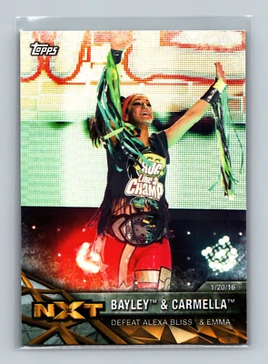 2017 Topps WWE Women's Division -  #NXT-11 Bayley, Carmella (RC) - Image 1 of 2
