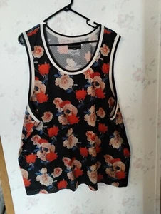 Jersey de malla sin mangas No Boundaries estampado de rosas calavera talla 3XL (BOTÍN GRANDE PARA HOMBRE) - Imagen 1 de 7
